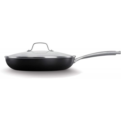  Calphalon Ceramic Frying Pan, Nonstick Oil-Infused Cookware with Stay-Cool Handles, PTFE and PFOA-Free, Dark Gray
