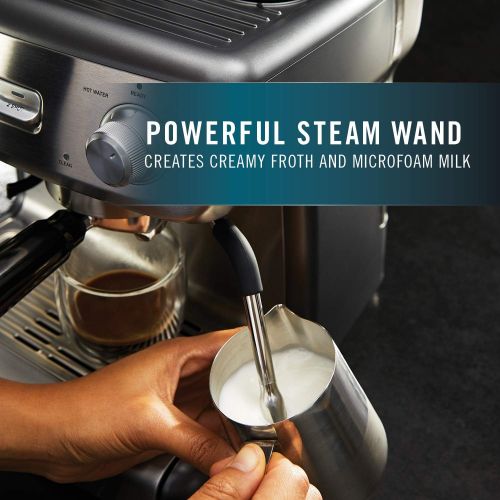  [아마존베스트]Calphalon BVCLECMPBM1 Temp iQ Espresso Machine with Grinder and Steam Wand, Stainless
