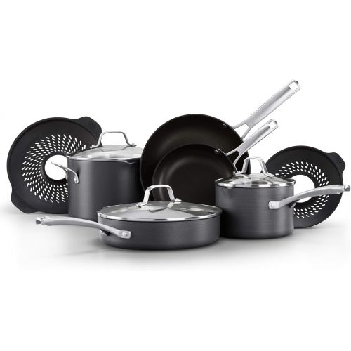  [아마존베스트]Calphalon Classic Pots and Pans Boil-Over Inserts, Nonstick Cooking Set