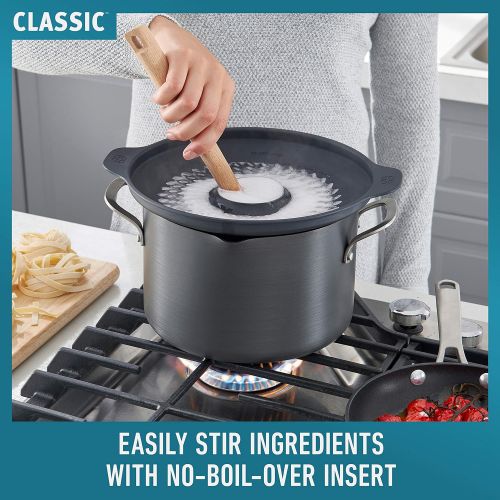  [아마존베스트]Calphalon Classic Pots and Pans Boil-Over Inserts, Nonstick Cooking Set