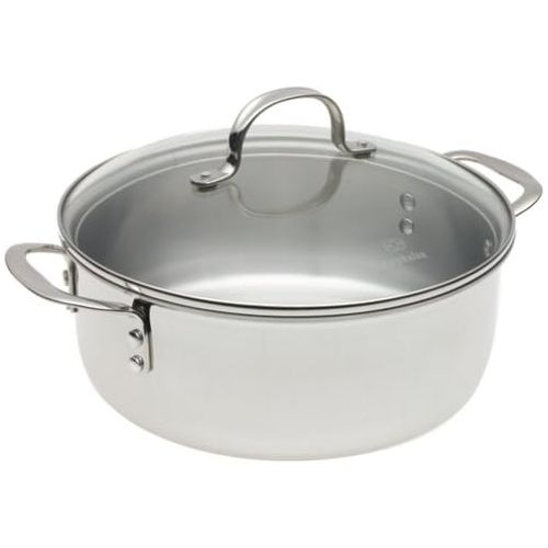  [아마존베스트]Calphalon Triply Stainless 5-Quart Saucier with Glass Lid