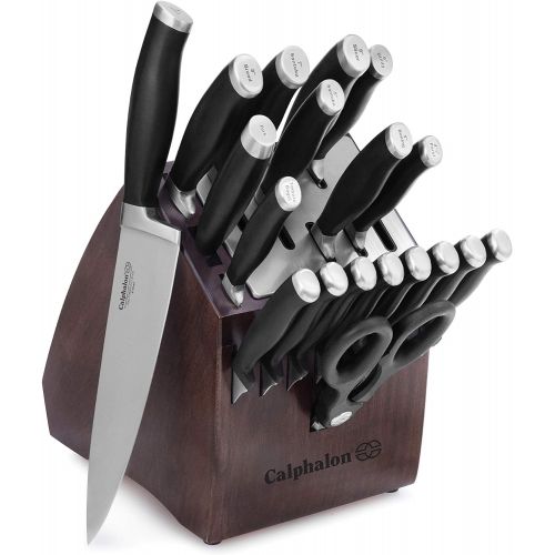  Calphalon 2023115 Contemporary Self-sharpening 20-piece Knife Block Set, with SharpIn Technology, Black