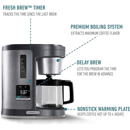  Calphalon Special Brew 10-Cup Coffee Maker, Dark Stainless Steel