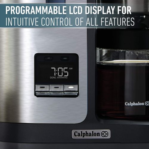  Calphalon Special Brew 10-Cup Coffee Maker, Dark Stainless Steel