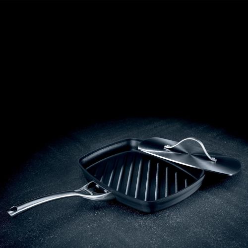  Calphalon Contemporary Hard-Anodized Aluminum Nonstick Cookware, Panini Pan and Press, 13 3/4-inch, Black