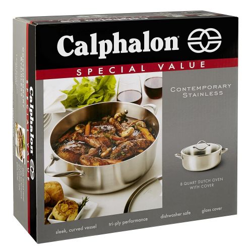  Calphalon Contemporary Stainless Steel Cookware, Everday Pan, 10-inch
