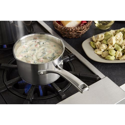  Calphalon Classic Stainless Steel Cookware, Sauce Pan, 1 1/2-quart