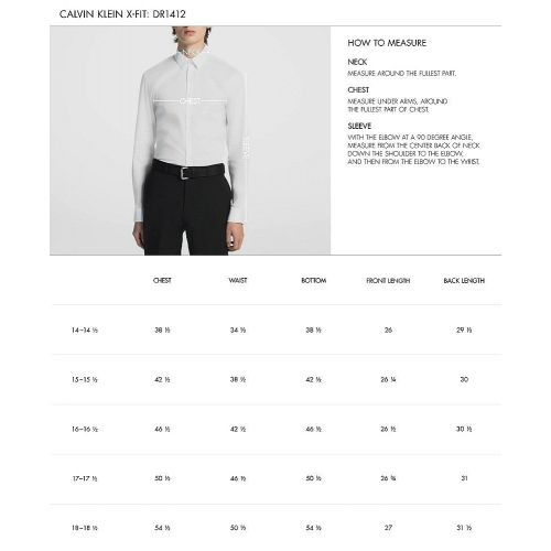  Calvin Klein Mens Dress Shirts Xtreme Slim Fit Non Iron Herringbone