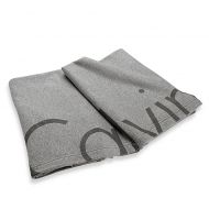 Calvin Klein Modern Cotton Cropped Logo Throw Blanket
