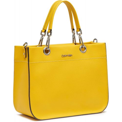 캘빈 클라인 Calvin Klein Sandra Goat Leather Boxy Satchel