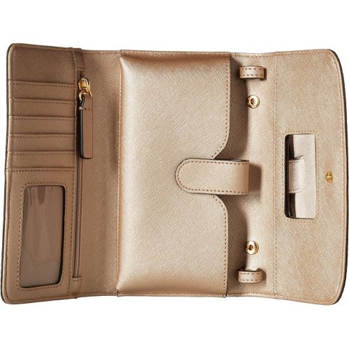 캘빈 클라인 Calvin Klein Logan Exotic Saffiano Applique Leather Crossbody