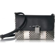 Calvin Klein Roxy Raffia Flap Over Chain Detail Crossbody