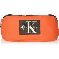 Calvin Klein Mens Zippered Belt Bag with Oversized Logo Patch