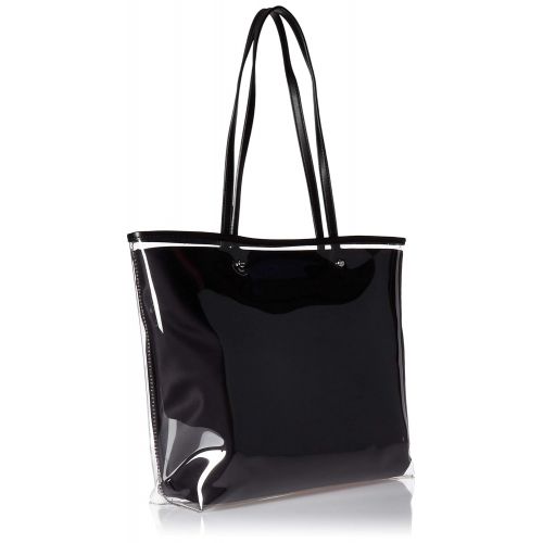 캘빈 클라인 Calvin+Klein Calvin Klein Mallory Clear PU East/West Vertical Branding Tote