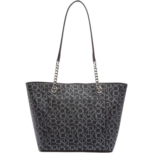 캘빈 클라인 Calvin Klein Hayden Signature East/West Top Zip Chain Tote