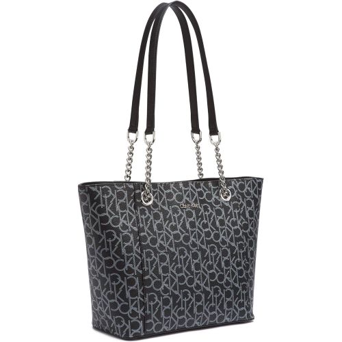 캘빈 클라인 Calvin Klein Hayden Signature East/West Top Zip Chain Tote