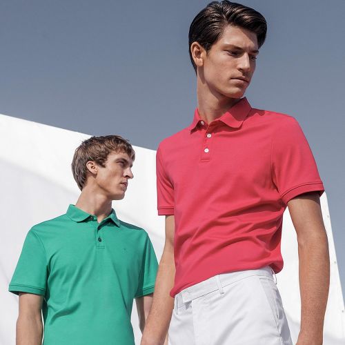 캘빈 클라인 Calvin+Klein Calvin Klein Mens Polo Solid with Uv Protection
