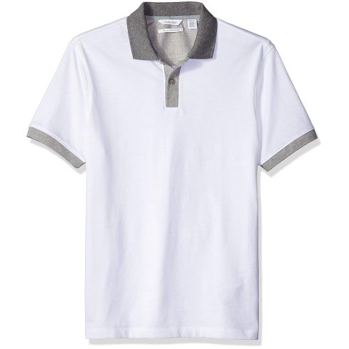 캘빈 클라인 Calvin+Klein Calvin Klein Mens Liquid Touch Polo Stripe with Uv Protection