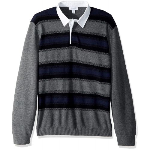 캘빈 클라인 Calvin+Klein Calvin Klein Mens Wool Stripe Rugby