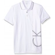 Calvin+Klein Calvin Klein Short Sleeve Mix Media Mesh Logo Polo Shirt