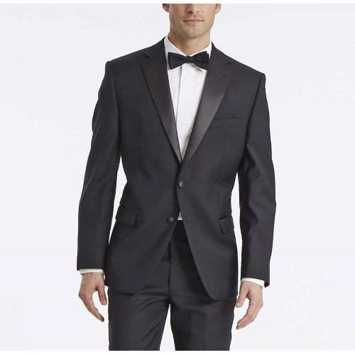 캘빈 클라인 Calvin+Klein Calvin Klein Mens Modern Fit 100% Wool Tuxedo Suit Separates-Custom Blazer & Pant Size Selection