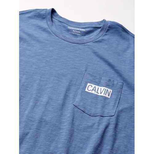 캘빈 클라인 Calvin Klein Mens Short Sleeve T-Shirt Shape Pocket Logo