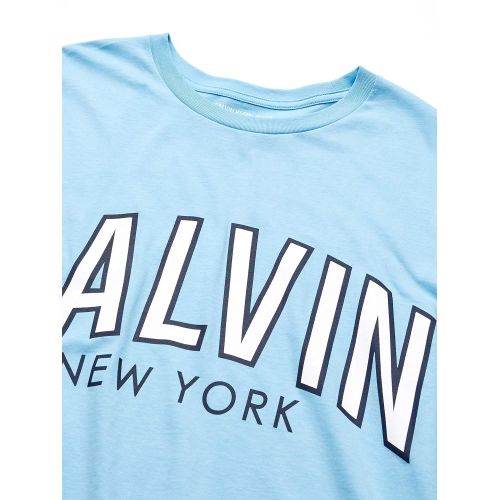 캘빈 클라인 Calvin+Klein Calvin Klein Mens Short Sleeve Crew Neck T-Shirt Calvin Arch Graphic