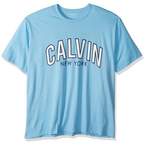 캘빈 클라인 Calvin+Klein Calvin Klein Mens Short Sleeve Crew Neck T-Shirt Calvin Arch Graphic