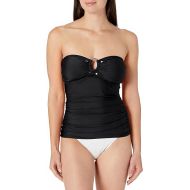 Calvin Klein Women's Standard Solid Bandini Swimsuit Removable Soft Cups and Straps