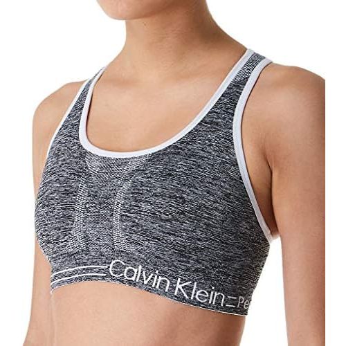 캘빈 클라인 Calvin Klein Womens Performance Moisture Wicking Medium Impact Reversible Seamless Sports Bra