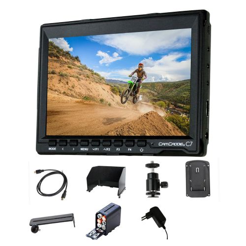  Cam Caddie C7 Field Monitor On-Camera & Sony NP-F & AC Power Supply, (European), Black (00C-MON-C7-EU)