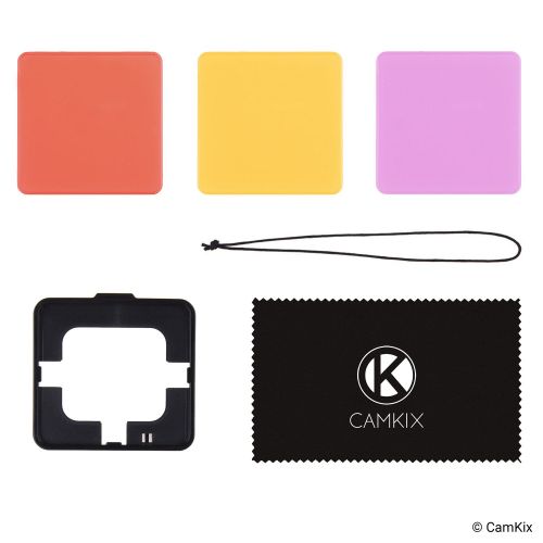  CamKix Objektivfilter-Set zum Tauchen kompatibel mit GoPro Hero 6/5 - Optimiert die Farben unter Wasser - Leuchtende Farben, verbesserte Kontraste, Nachtsicht