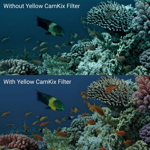  CamKix Objektivfilter-Set zum Tauchen kompatibel mit GoPro Hero 6/5 - Optimiert die Farben unter Wasser - Leuchtende Farben, verbesserte Kontraste, Nachtsicht