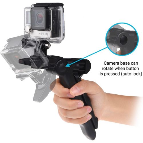  CamKix 2in1 Pistol Handgrip and Tabletop Tripod compatible with GoPro Hero 7, 6, 5, 4, Black, Session, Hero 4, Session, Black, Silver, Hero+ LCD, 3+, 3, DJI Osmo Action and others