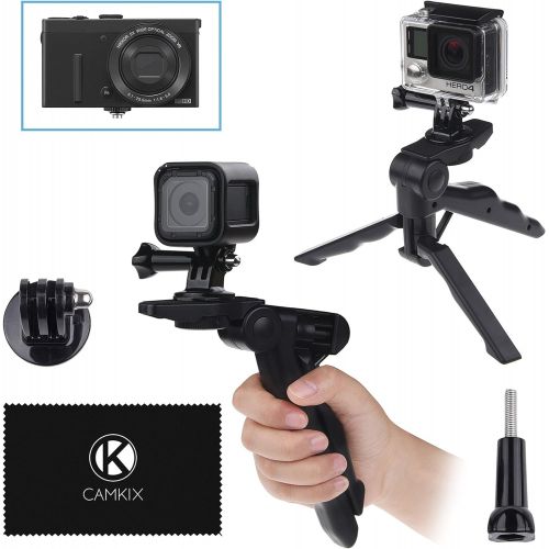  CamKix 2in1 Pistol Handgrip and Tabletop Tripod compatible with GoPro Hero 7, 6, 5, 4, Black, Session, Hero 4, Session, Black, Silver, Hero+ LCD, 3+, 3, DJI Osmo Action and others