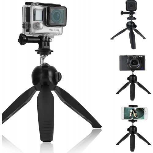  CamKix Premium 3in1 Tripod Base & Hand Stabilizer Grip Compatible with GoPro Hero 8 Black, 7, 6, 5, Black, Session, Hero 4, Session, Black, Silver, Hero+ LCD, 3+, 3, DJI Osmo Actio