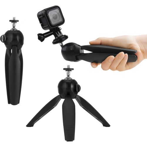  CamKix Premium 3in1 Tripod Base & Hand Stabilizer Grip Compatible with GoPro Hero 8 Black, 7, 6, 5, Black, Session, Hero 4, Session, Black, Silver, Hero+ LCD, 3+, 3, DJI Osmo Actio