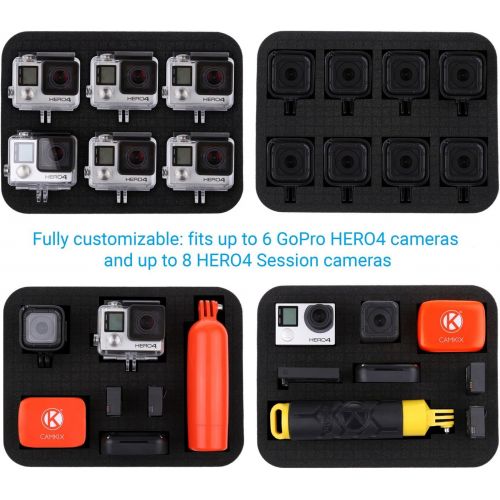  CamKix Large Case Compatible with GoPro Hero 8 Black, 7, 6, Fusion, 5, Black, Session, Hero 4, Session, Black, Silver, Hero+ LCD, 3+, 3 and DJI Osmo Action with Shoulder Strap - Cu