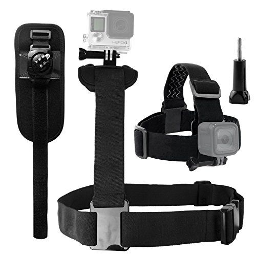  CamKix Shoulder Harness, Head Strap and Wrist Mount Bundle Compatible with Gopro Hero 8 Black, 7, 6, 5, Black, Session, Hero 4, Session, Black, Silver, Hero+ LCD, 3+, 3 and DJI Osm