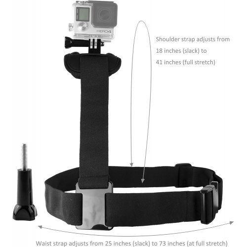  CamKix Shoulder Harness, Head Strap and Wrist Mount Bundle Compatible with Gopro Hero 8 Black, 7, 6, 5, Black, Session, Hero 4, Session, Black, Silver, Hero+ LCD, 3+, 3 and DJI Osm