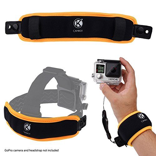  CamKix 2in1 Floating Wrist Strap & Headstrap Floater Compatible with GoPro Hero 7, 6, 5, Black, Session, Hero 4, Session, Black, Silver, Session, Hero+ LCD, 3+, 3