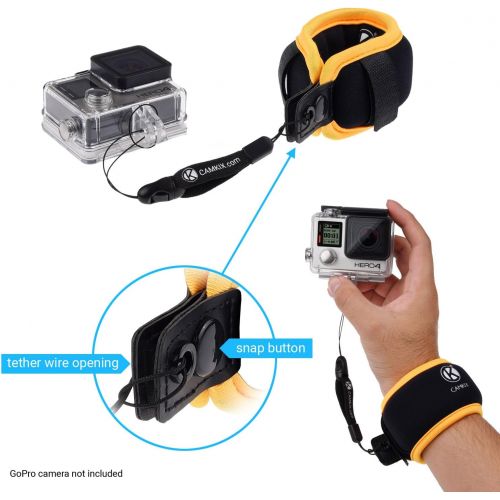  CamKix 2in1 Floating Wrist Strap & Headstrap Floater Compatible with GoPro Hero 7, 6, 5, Black, Session, Hero 4, Session, Black, Silver, Session, Hero+ LCD, 3+, 3