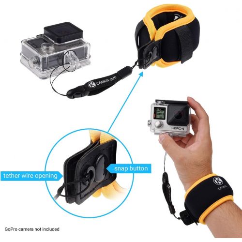  CamKix 2in1 Floating Wrist Strap & Headstrap Floater Compatible with GoPro Hero 8 Black, Hero 7, 6, 5, Black, Session, Hero 4, Hero+ LCD, 3+, 3 and DJI Osmo Action