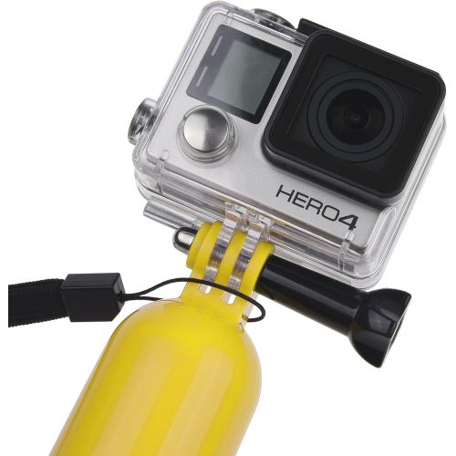  CamKix Floating Hand Grip compatible with Gopro Hero 7, 6, 5 Black and Session, Hero 4 Session, Black, Silver, Hero+ LCD, 3+, 3 and DJI Osmo Action