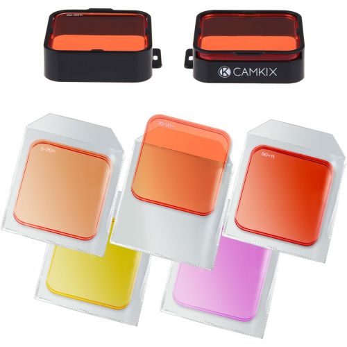  CamKix Diving Lens Filter Kit Compatible with GoPro Hero 4, Hero+, Hero and 3+ - fits Standard Waterproof Housing - Enhances Colors for Underwater Video and Photography - Includes