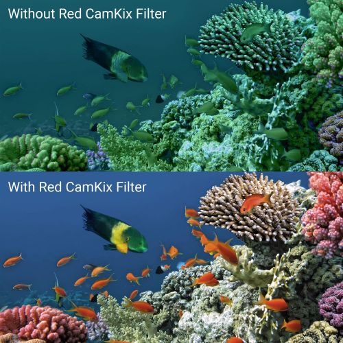  CamKix Diving Lens Filter Kit Compatible with GoPro Hero 4, Hero+, Hero and 3+ - fits Standard Waterproof Housing - Enhances Colors for Underwater Video and Photography - Includes