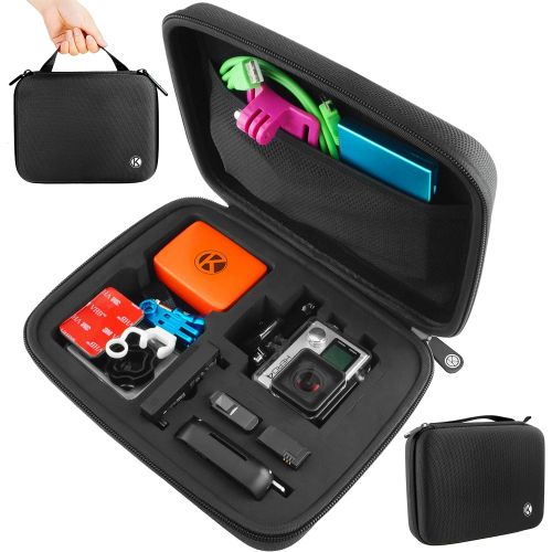  CamKix Carrying Case Compatible with Gopro Hero 4, Black, Silver, Hero+ LCD, 3+, 3, 2 and Accessories ? Ideal for Travel or Home Storage ? Complete Protection for Your GoPro Camera