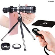 CamKix Universal 3in1 Lens Kit with Bluetooth Remote Control Camera Shutter + 18x Telephoto + Macro + Wide Angle Lenses - Awesome Mobile Photography for Apple iPhone, Samsung Galaxy, etc.
