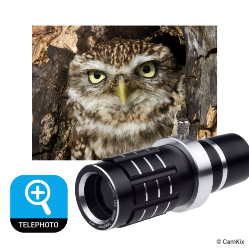  CamKix Camera Lens and Bluetooth Remote Kit compatible with Samsung Galaxy S7 + S7 Edge - Bluetooth Wireless Camera Remote, 12x Telephoto, Fisheye, Macro, Wide Angle Lens, Tripod,