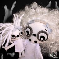 /Camamiel Ghost felt handmade doll Booffy & Bootsy spooky cute Halloween decoration